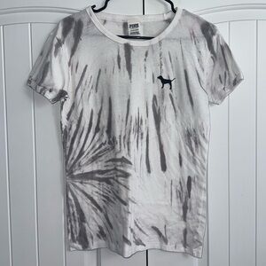 PINK VS White Tie Dye T Shirt